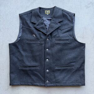 Wyoming Traders Mens XXL 2XL Black Wyoming Virgin Wool Cowboy Ranch Wear Vest